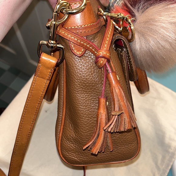 Dooney & Bourke brown leather bag with gold hardware- like new condition - Picture 12 of 16